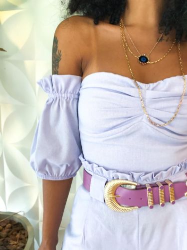 BLUSA CROPPED MNG CIGANINHA